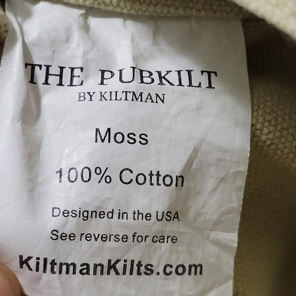 KiltMan Utility Kilt With Cargo Pockets Size 34 Khaki - Picture 9 of 9